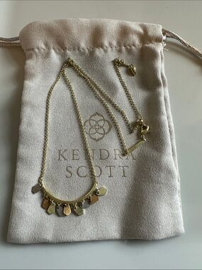 Kendra Scott Gold Mixed-Metal Disc Charm Necklace